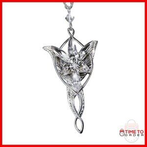 Sterling Silver Evenstar Pendant with 18" Chain, Lord of the Rings Jewelry